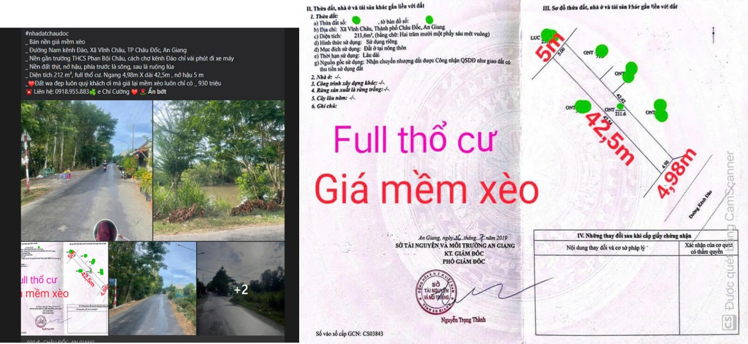 BÁN ĐẤT CHÂU ĐỐC